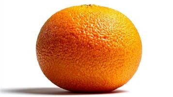 Ripe Plump Orange Tangerine Isolated on White Background photo