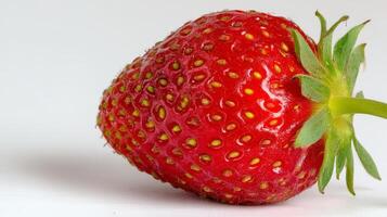 Red Strawberry Isolated on White Background photo