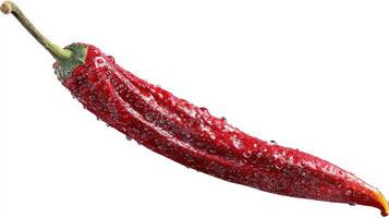 Bright Red Chili Pepper Isolated on White Background photo