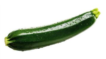 Fresh Green Zucchini Isolated on White Background photo