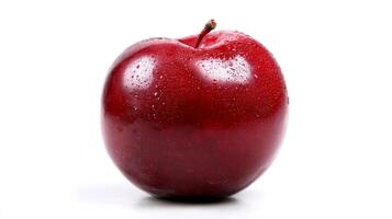 Ripe Red Nectarine Isolated on White Background photo
