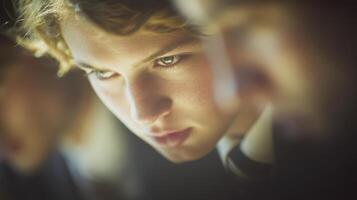 Close Up Portrait of Young Person photo