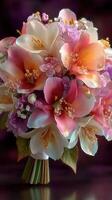 Colorful floral arrangement featuring various blossoms in a stunning display for decoration or gifting photo