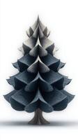 Stylized tree sculpture with layered texture on a light background showcasing artistic design photo