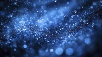 Blue background with stars and snow photo