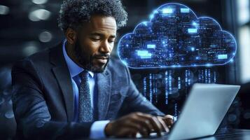 Cloud computing and data storage photo