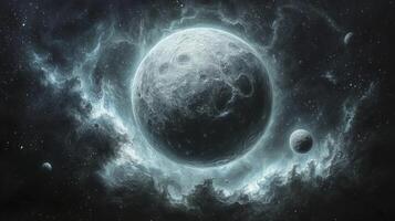 An image of a moon in space photo