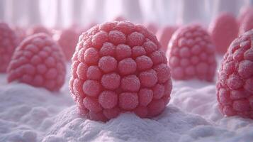 Raspberry, a 3d rendering of a raspberry photo