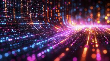 A colorful background with glowing lights photo