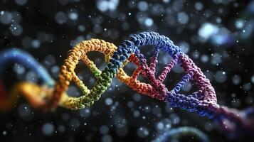 Dna is a double helix of genetic material photo