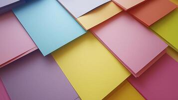 Colorful paper background with many different colors photo