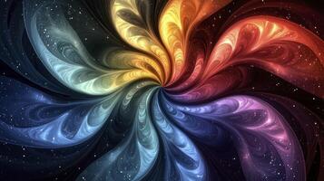 A colorful swirl of swirls in the dark photo