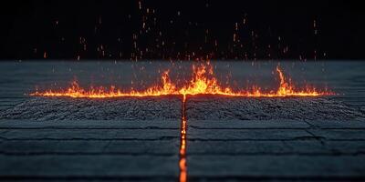 Fiery Path Across Stone photo
