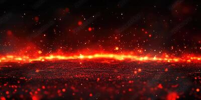 A red and black background with fire and sparks photo