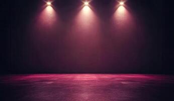 Empty stage with spotlights photo
