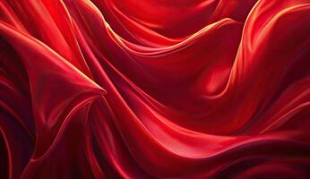 Red flowing fabric photo