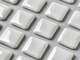 Geometric pattern of blank white squares photo