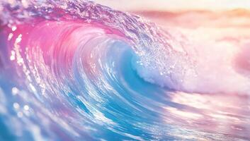 A vibrant, colorful ocean wave photo
