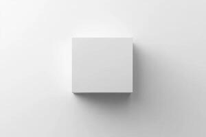 Blank Square Box on White Background photo