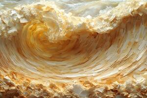 Abstract Ocean Wave Formed by Layers of Textured Paper for Artistic Design photo