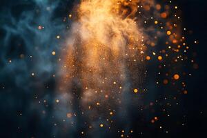 Abstract Cosmic Dust Explosion in Space-Themed Particle Dynamics for Creative Design photo