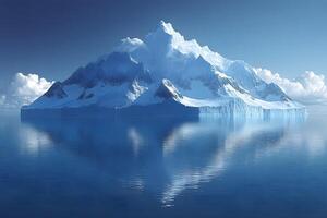 Majestic Iceberg Reflected in Pristine Arctic Waters - Nature's Silent Beauty photo