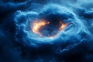 Mystical Vortex of Fire and Water - Surreal Elemental Fusion for Artistic Background photo