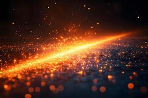 Abstract Glowing Sparks on Dark Background for Creative Design and Digital Art photo