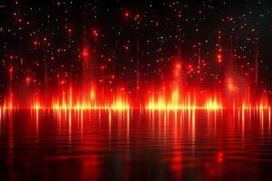 Abstract Red Light Spectrum Over Water for Futuristic Design and Backgrounds photo