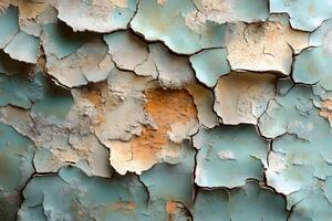 Textured Abstract Background of Peeling Paint on Weathered Wall for Artistic Design photo