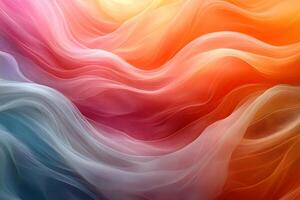 Abstract Flow of Colorful Wavy Textures in Vibrant Gradient Design for Artistic Decor photo