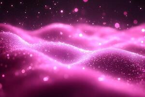 Sparkling Pink Abstract Background with Glittering Particles for Design and Decorative Use photo