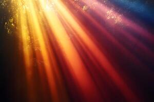 Vibrant Sun Rays Creating Colorful Patterns Through Foliage photo