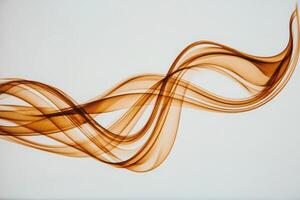Soft, flowing lines in shades of brown create an elegant wave pattern on a light background. The design evokes a sense of movement and harmony, suitable for modern decor. photo