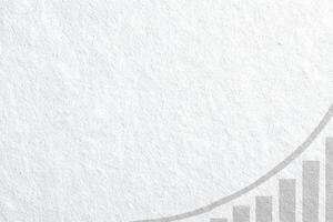 A textured light gray background features an upward trending financial graph in darker gray. The design conveys themes of growth and analysis, suitable for business contexts. photo