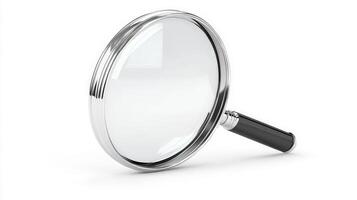 A magnifying glass isolated on a white background. photo