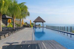 Serene Infinity Pool with Panoramic Views A Tropical Oasis photo