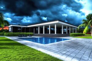 Modern Luxury Villa with Stunning Pool and Tropical Garden photo