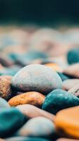 view of vibrant colorful stones. Nature's artistry in a captivating display. photo