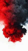 Intriguing Red and Black Ink Abstract Art photo