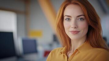 Confident Professional Woman in Modern Office Setting photo