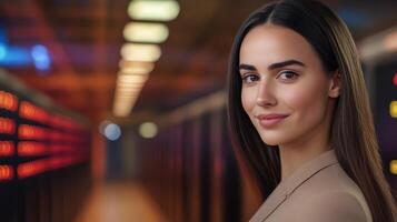 A Successful Woman in a Modern Tech Environment photo
