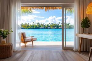 Luxury Oceanfront Room with Stunning Views. Perfect Tropical Getaway. Modern Beachfront Accommodation photo