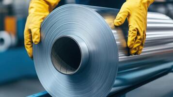 Metal Roll Manufacturing Process Industrial Precision and Quality photo