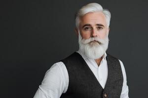 Mature Man in Formal Attire Stylish Portrait photo