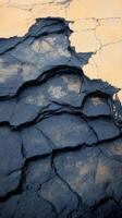 Abstract Rock Formation A Study in Texture and Erosion. Deep Blue Hues and Natural Stone Patterns. Geological Wonders of Nature Photography photo