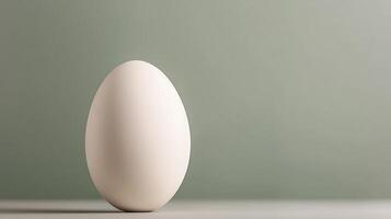 A Single, Pristine Egg A Minimalist Still Life, Simple Food Photography photo