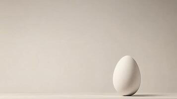 A Single Egg, A Minimalist Still Life, A Simple Food Art photo