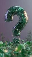 Emerald Green Question Mark, a Stunning Abstract Graphic Design photo