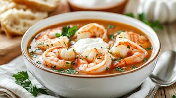 Creamy Shrimp Soup A Flavorful and Nutritious Dish for a Cozy Meal photo
